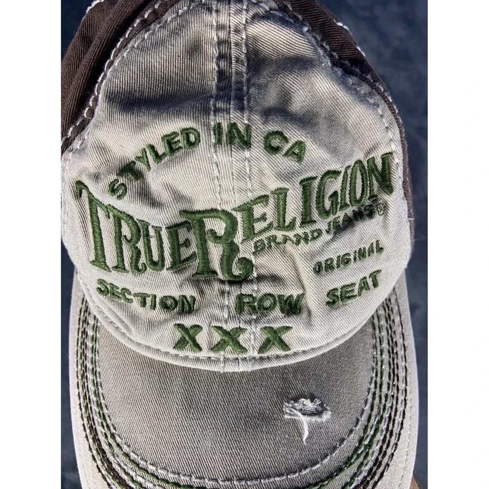 Vtg Y2K True Religion Embroidered Men's Baseball Cap One Size Multicolor